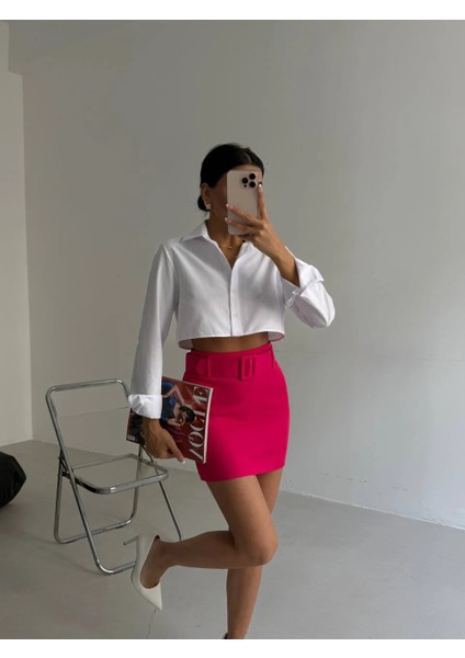 Kemerli Mini Etek