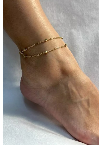 Topçuk Zincirli Çelik Halhal