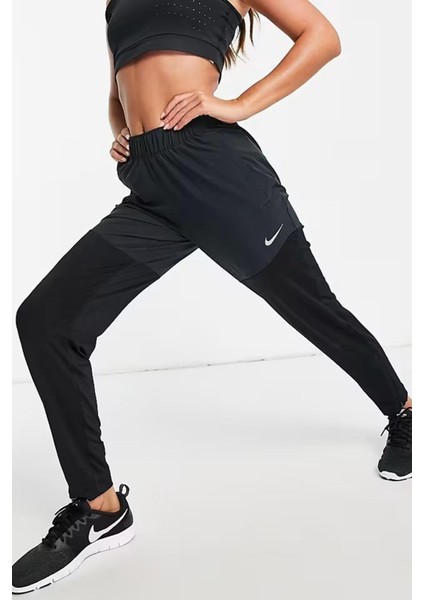 Wmns Dri Fit Running Walk 7/8 Pant Yürüyüş Koşu Pantolonu Siyah Eşofman Altı