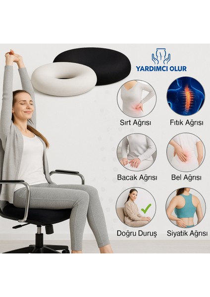 Oturma Simidi Sünger Koltuk Minderi Kuyruk Sokumu Yuvarlak fırsatları