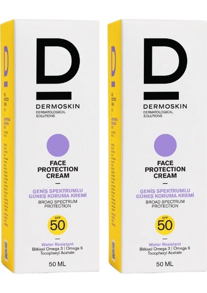 Face Protection Spf 50 Plus 50 ml Güneş Kremi 2'li
