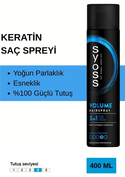 Saç Spreyi Volume Lift 400ml X3