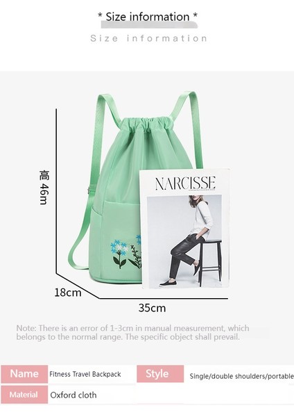 Fitness Seyahat Omuz Çantası Kuru Islak Ayırma Nakış Kadın Çantası Büyük Kapasiteli Katlanır Çanta (Yurt Dışından) indirimleri