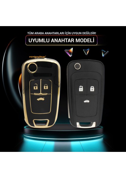 Astra J Insignia 3 Buton Sustalı Nano Anahtar Kılıfı Siyah fiyatları