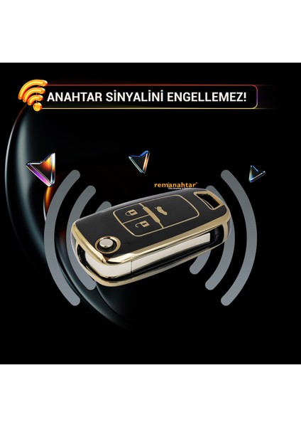 Astra J Insignia 3 Buton Sustalı Nano Anahtar Kılıfı Siyah modelleri