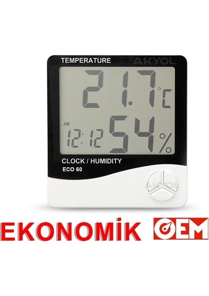 Oem Eco 60 Ekonomik Fiyatlı Sıcaklık ve Nem Ölçer