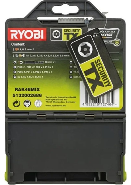 RAK46MIX 46 Parça Vidalama ve Delme Uç Seti (5132002686)