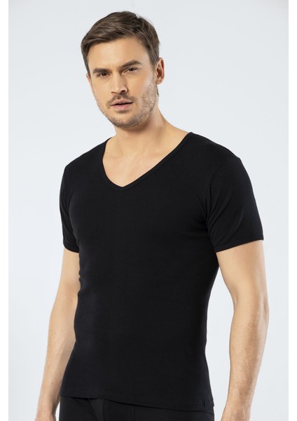 Cacharel Erkek Derin V Yaka Fanila 2'li Paket 1502/SIYAH fiyatları