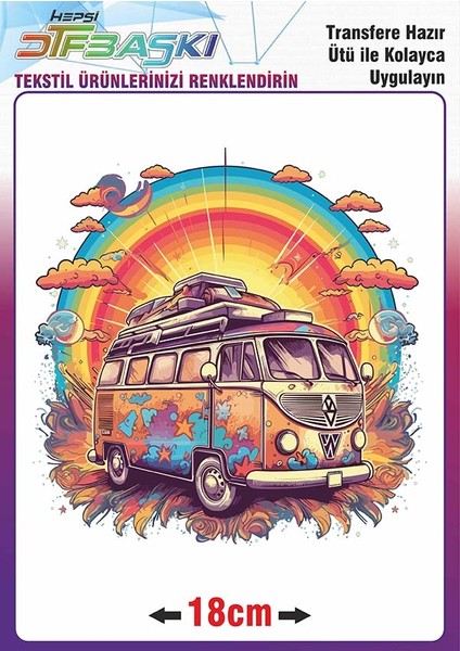 Ütü ile Kumaşa Yapışan Baskı Karavan