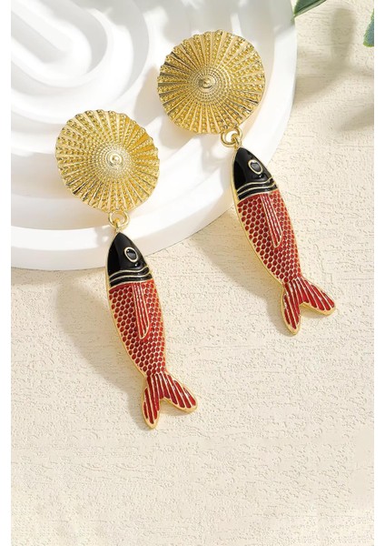 Balık Sallantılı Kadın Küpe