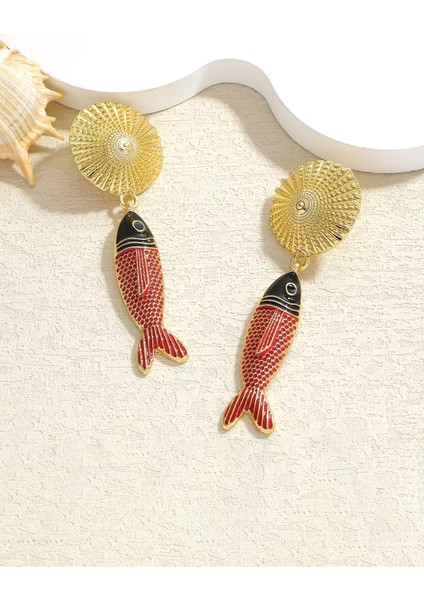 Balık Sallantılı Kadın Küpe modelleri