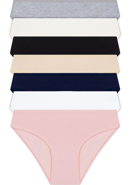 Basic Pamuklu Kadın Bikini Külot 7'li Paket
