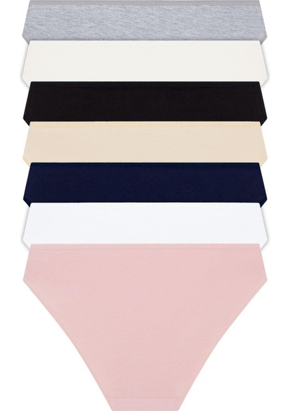 Basic Pamuklu Kadın Bikini Külot 7'li Paket modelleri