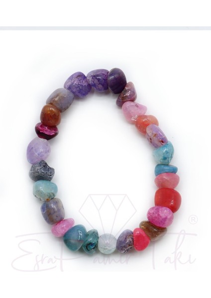 Renklendirilmiş Akik Taş Bileklik