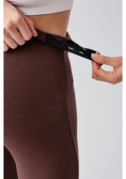 Fitilli Termal Şardonlu Sıcak Tutan Esnek Beli Ayarlanabilir Kışlık Ispanyol Paça Hamile Tayt F15 modelleri