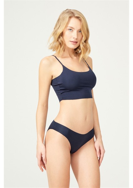 Basic Iz Yapmayan Lazer Kesim Kadın Bikini Külot 3'lü Paket - 5