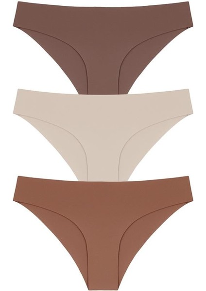Lazer Kesim Kadın Bikini Külot 3'lü Paket-3