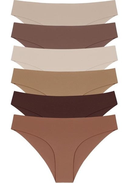Lazer Kesim Kadın Bikini Külot 6'lı Paket