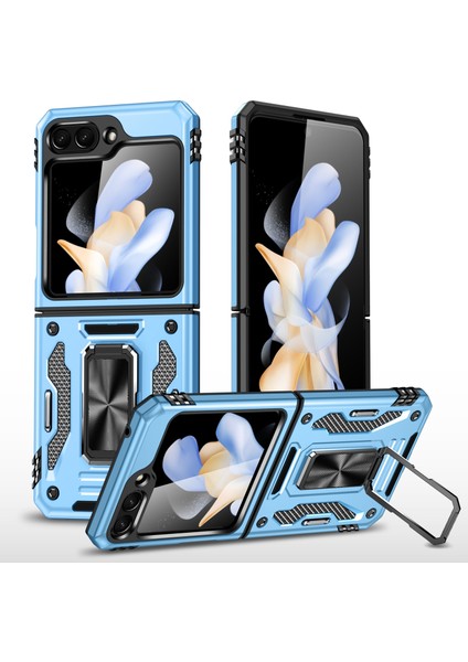 Samsung Galaxy Z Flip5 5g Kickstand Kapak Pc + Tpu Telefon Kılıfı (Yurt Dışından)