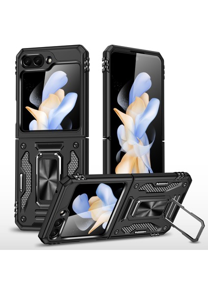 Samsung Galaxy Z Flip5 5g Kickstand Kapak Pc + Tpu Telefon Kılıfı (Yurt Dışından)