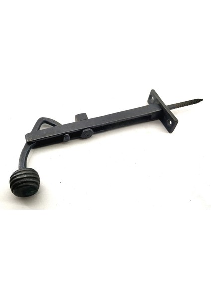 Antika Tarz Dekoratif Pirinç Ayarlı Panjur Stoperi - 150X55 Mm, Oksit