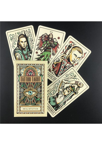 1 Adet Masa Örtüsü Tarzı Dövme Tarot Kartları Tam Ingilizce Masa Oyunu Tarot Kartı Destesi Aile Partisi Eğlence Oyunu Oyun Kartları Pdf Talimatları (Yurt Dışından)