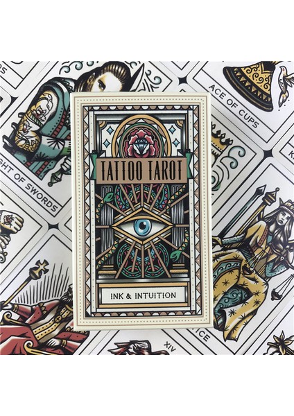 1 Adet Masa Örtüsü Tarzı Dövme Tarot Kartları Tam Ingilizce Masa Oyunu Tarot Kartı Destesi Aile Partisi Eğlence Oyunu Oyun Kartları Pdf Talimatları (Yurt Dışından)
