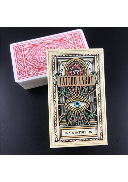 1 Adet Masa Örtüsü Tarzı Dövme Tarot Kartları Tam Ingilizce Masa Oyunu Tarot Kartı Destesi Aile Partisi Eğlence Oyunu Oyun Kartları Pdf Talimatları (Yurt Dışından)