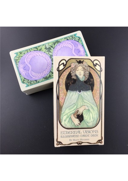 45 Adet TS17 Stili Ethereal Visions Işıklı Tarot Güverte Kartları Kehanet Matt Hughes Masa Oyunları (Yurt Dışından)