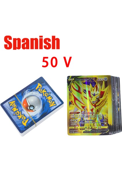 Ispanyol 50 V Stili Pokémon Pokémon 25. Yıldönümü Kutlaması Ultra Nadir Pokémon Set 42 Kart (Yurt Dışından)