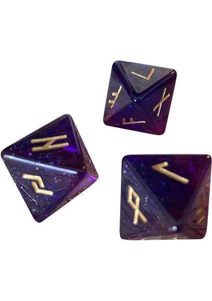 Bir Stil 3 Adet Çeşitli Çokyüzlü Zar Seti Parti Masa Örtüsü Masa Oyunu Masa Örtüsü Kehanet Büyücülük Kadife Goblen Retro Mor (Yurt Dışından)