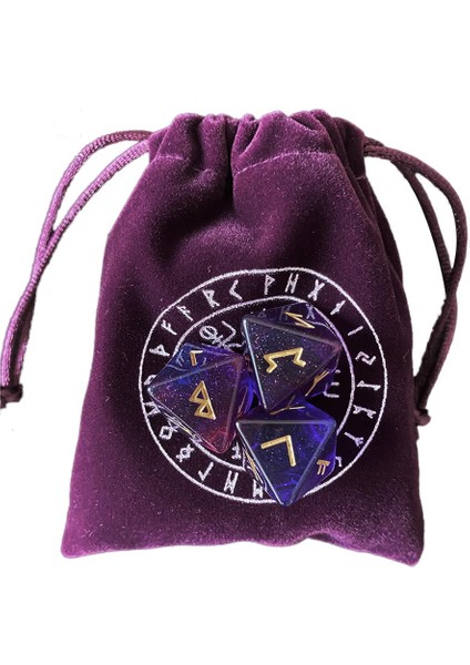 Bir Stil 3 Adet Çeşitli Çokyüzlü Zar Seti Parti Masa Örtüsü Masa Oyunu Masa Örtüsü Kehanet Büyücülük Kadife Goblen Retro Mor (Yurt Dışından) fiyatları