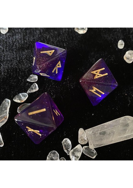 Bir Stil 3 Adet Çeşitli Çokyüzlü Zar Seti Parti Masa Örtüsü Masa Oyunu Masa Örtüsü Kehanet Büyücülük Kadife Goblen Retro Mor (Yurt Dışından) fırsatları