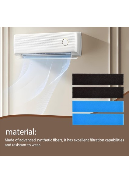 Mitsubishi Electric MAC-2300FT-E MAC-3000FT-E Klima Yedek Filtreleri Için 12 Adet Yedek Bölünmüş Hava Filtresi (Yurt Dışından)