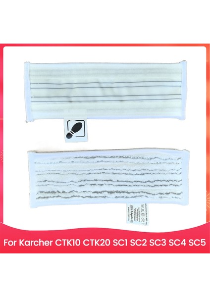Karcher CTK10 CTK20 Sc1 Sc2 Sc3 Sc4 Sc5 Islak ve Kuru Kullanım Zemin Temizleme Seti Için 2 Adet Mikrofiber Mop Bezi (Yurt Dışından)