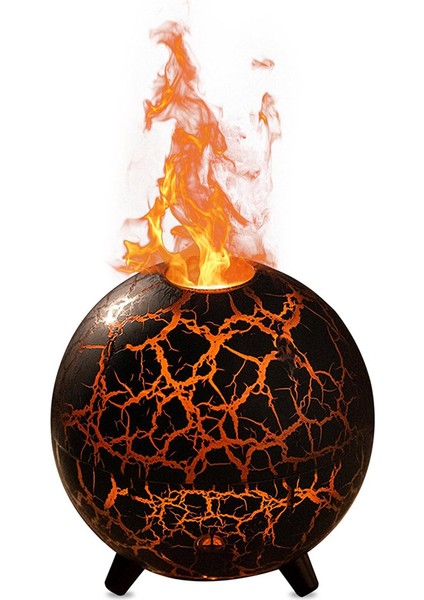 Ultrasonik Planet Hava Nemlendirici 200ML USB 7 Renk Alev Aromaterapi Difüzörü Renkli Çatlak Alev A (Yurt Dışından) modelleri