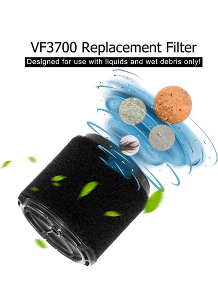 VF3700 Filtresi Ridgid Vac 3-4.5 Galonluk Dükkan Elektrikli Süpürgeleri Için Uyumlu, Islak Uygulama Köpük Filtresi WS0301VA'YA Uygun (Yurt Dışından) fırsatları