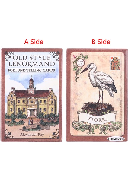Eski Stil Lenormand Oracle Kartı Tarot Kartı Parti Kehanet Kehanet Tahta Oyunu Kart Oyunu Yeni Yıl Hediyeleri (Yurt Dışından)