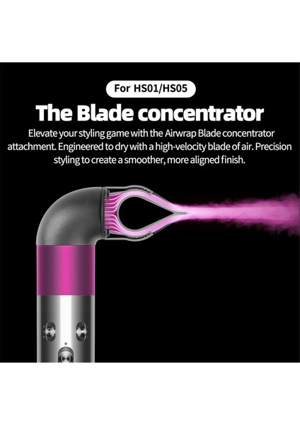 Dyson Airwrap HS05 HS01 Bukle Makinesi Nozulu Kurutma ve Şekillendirme Aparatı Için Hassas Şekillendirme Ucu + Silindir Tarak (Yurt Dışından)