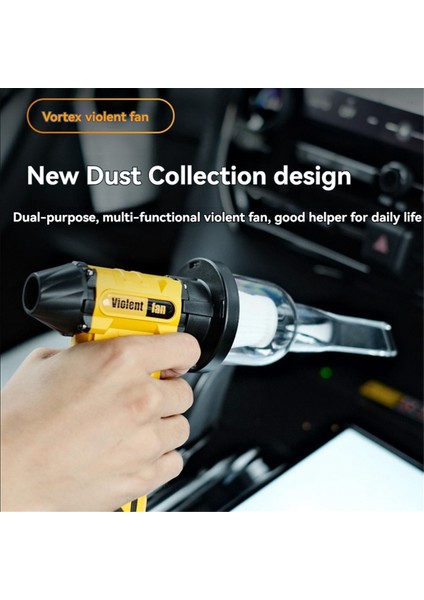 Mini Turbo Jet Fan Şarj Edilebilir Fırçasız Motor 110000RPM Hızlı Elektrikli Süpürge Bilgisayar Klavye Açık Hava Araba Ev,c (Yurt Dışından)