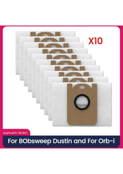 Bobsweep Dustin ve Orb-I Robot Süpürge Parçaları Toz Torbası Için 10 Adet Yedek Toz Torbası (Yurt Dışından)