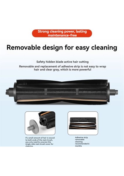 Dreame X40/X30/X20/X10/S30/S20/S10 Serisi Vakum Aparatı Için Saç Kesme Anti-Tangle Rulo Fırçası ve Kazıma Şeridi (Yurt Dışından) modelleri