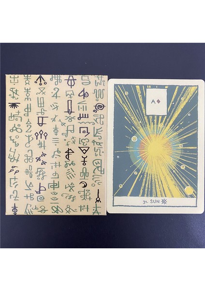 56 Adet TS111 Stili Sıcak Satış Yeşil Glifler Lenormand Tarot Oracle Kartları Güverte Masa Oyunu Kişisel Kullanım Için Büyülü Kader Kehanet Kartı (Yurt Dışından)