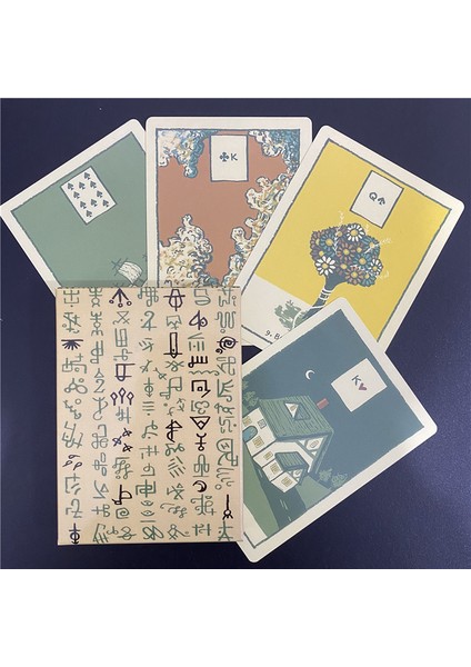 56 Adet TS111 Stili Sıcak Satış Yeşil Glifler Lenormand Tarot Oracle Kartları Güverte Masa Oyunu Kişisel Kullanım Için Büyülü Kader Kehanet Kartı (Yurt Dışından)