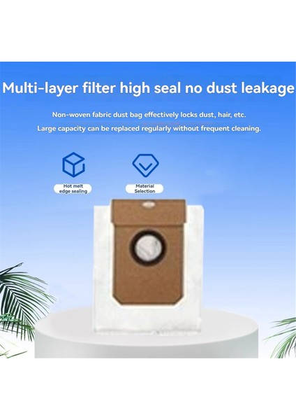 Airbot L108S Pro Ultra Elektrikli Süpürge Aksesuarları Yedek Parçaları Için 17 Adet Fırça Filtre Toz Torbası ve Paspas Bezi Seti (Yurt Dışından)