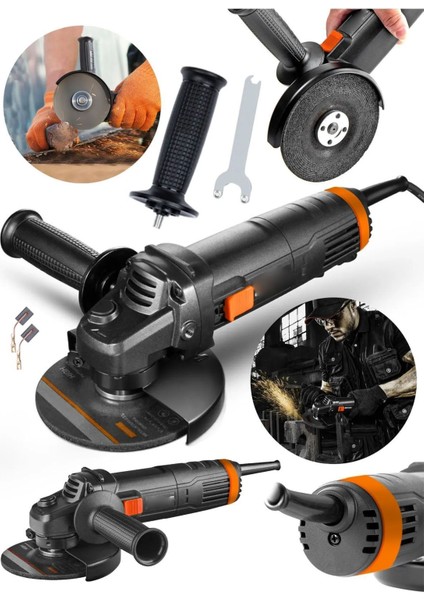 Pro Metal Şanzuman Bakır Sargılı Avuç Içi Taşlama Demir Metal Kesme Makinesi Sprel 125 Mm..