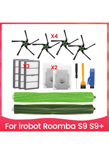 14 Adet Elektrikli Süpürge Fırça Filtresi ve Toz Torbası Seti Irobot Roomba S9 S9+ Elektrikli Süpürge Aksesuarları Yedek Parçaları (Yurt Dışından)