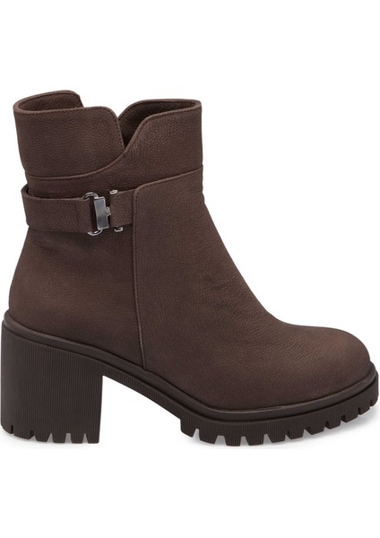 Kahve Hakiki Nubuk Deri Kadın Casual Bot - K24K1BT67585-A39 modelleri