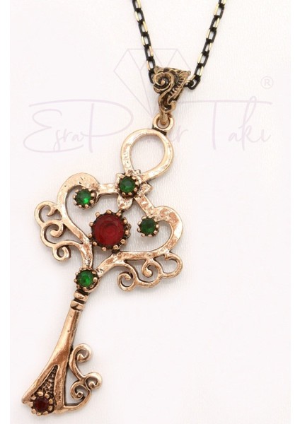 Taşlı Anahtar Kolye