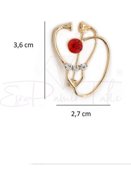 Zirkon Taşlı Steteskop Doktor Broş fiyatları